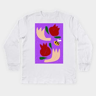 Poms &amp; Horns - Rosh Hashanah Joy! Kids Long Sleeve T-Shirt